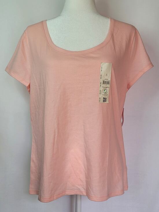 No Boundaries Tops - 2/$15 NWT NOBO No Boundaries Coral Whisper Scoop Neck Short Sleeve Top Size 2XL